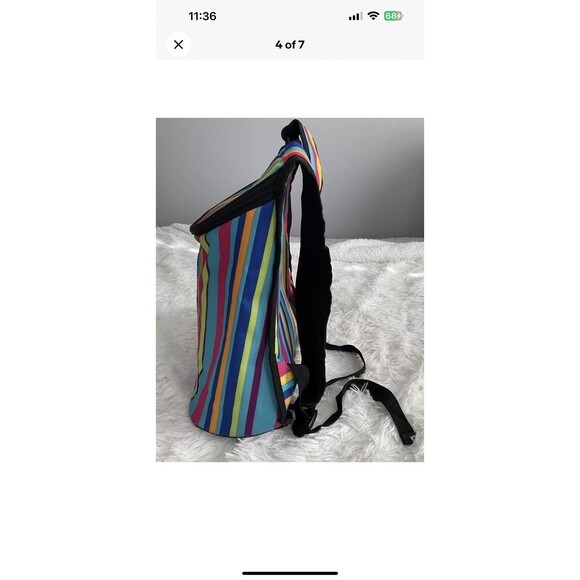 Buckhead Betties Multi Colored Stripped Insulated Cooler Backpack NWOT - Picture 4 of 7